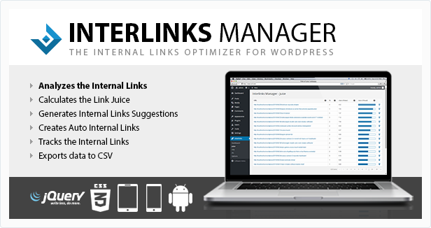Complemento Interlinks Manager para WordPress