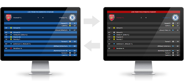 layouts with different colors